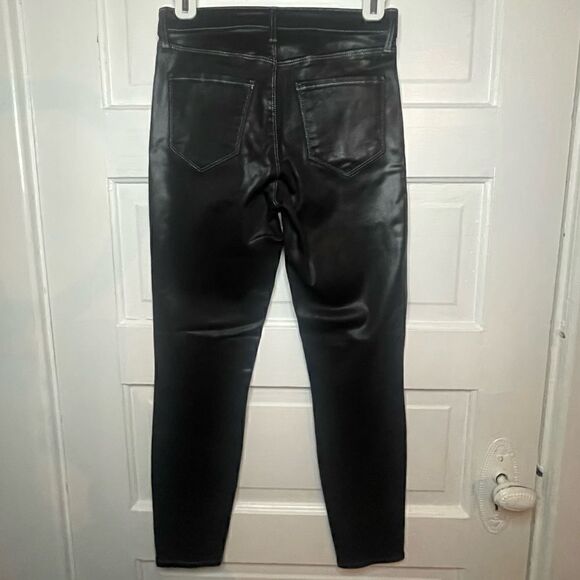 L’AGENCE Margot Skinny High Rise Contrast Coated Noir - Picture 5 of 15